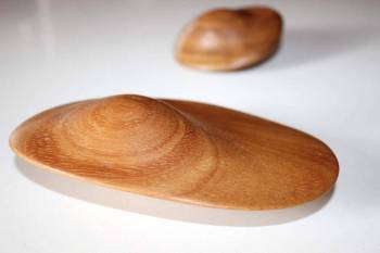 Sculpture en bois d'iroko recyclé - Série Miniorganique